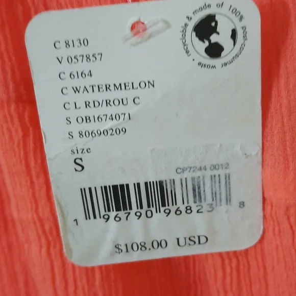 NWT FREE PEOPLE WATERMELON DRESS SZ S - Picture 5 of 12